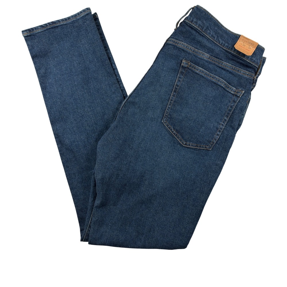 NEW J.Crew 1040 Athletic Slim Jeans Men 35x34 Blue Stretch Denim